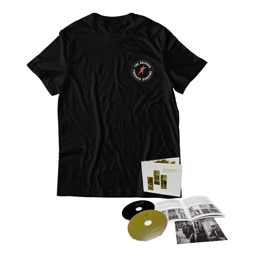Black Chest Print T-Shirt + Where It Is Double CD + Postcard - The Beloved