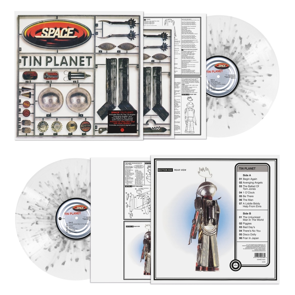 Tin Planet Clear Silver Splatter Vinyl - Space
