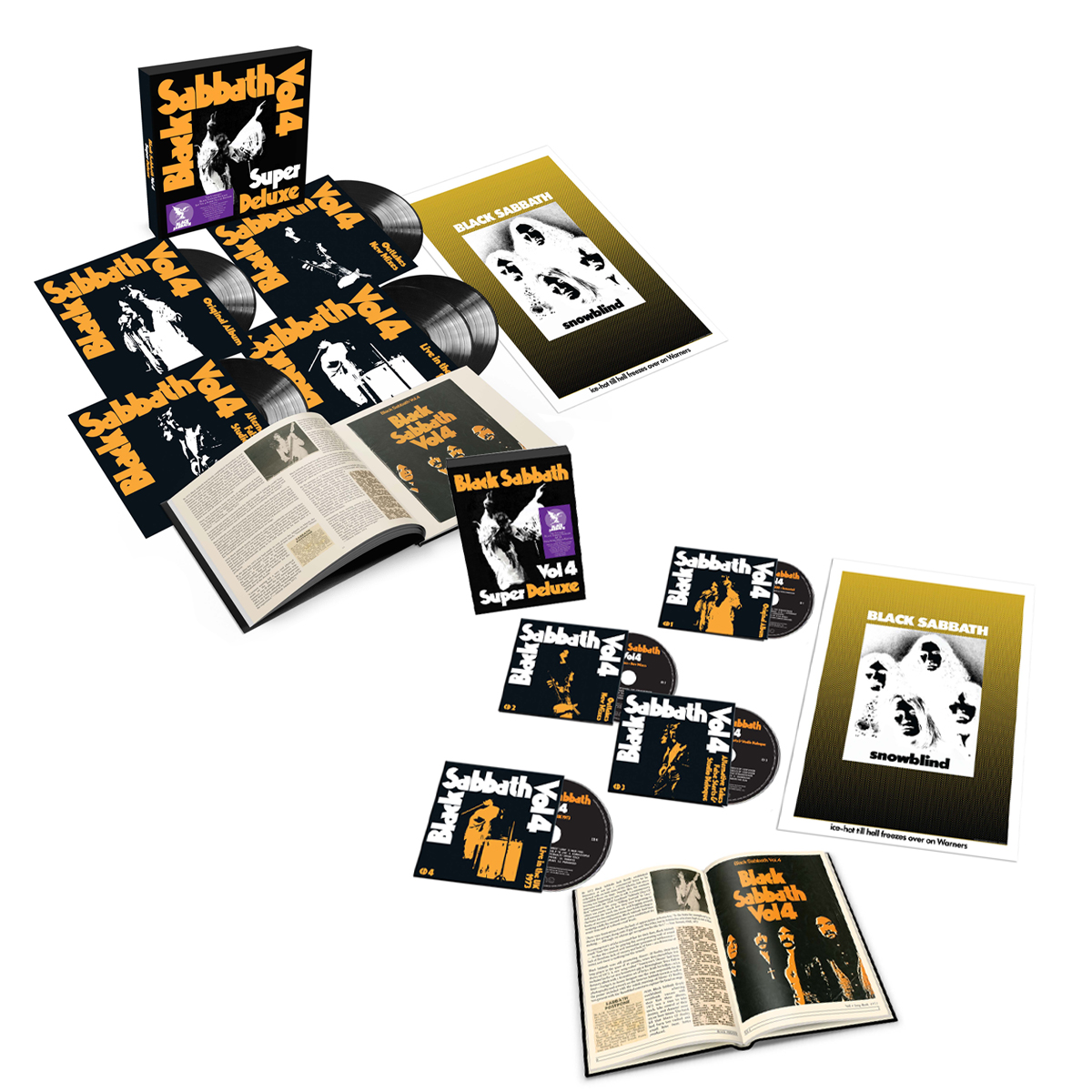 Vol. 4 Super Deluxe 5LP + 4CD Boxsets - Black Sabbath