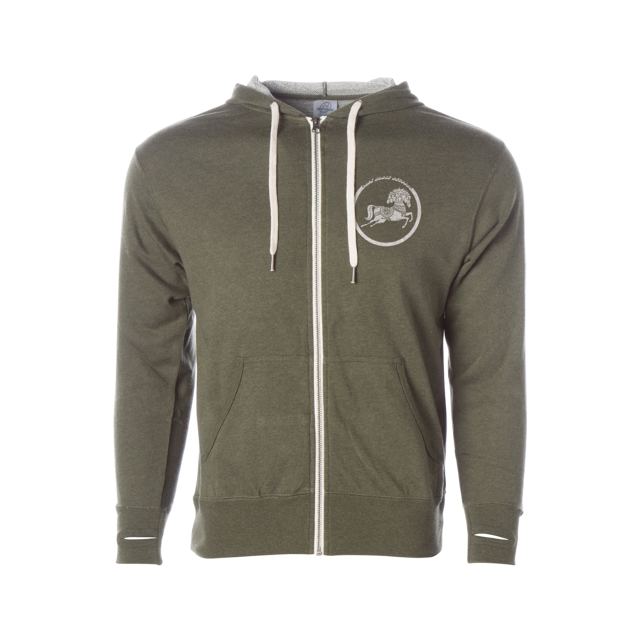 Dark Horse Records Olive Zip Hoodie - George Harrison