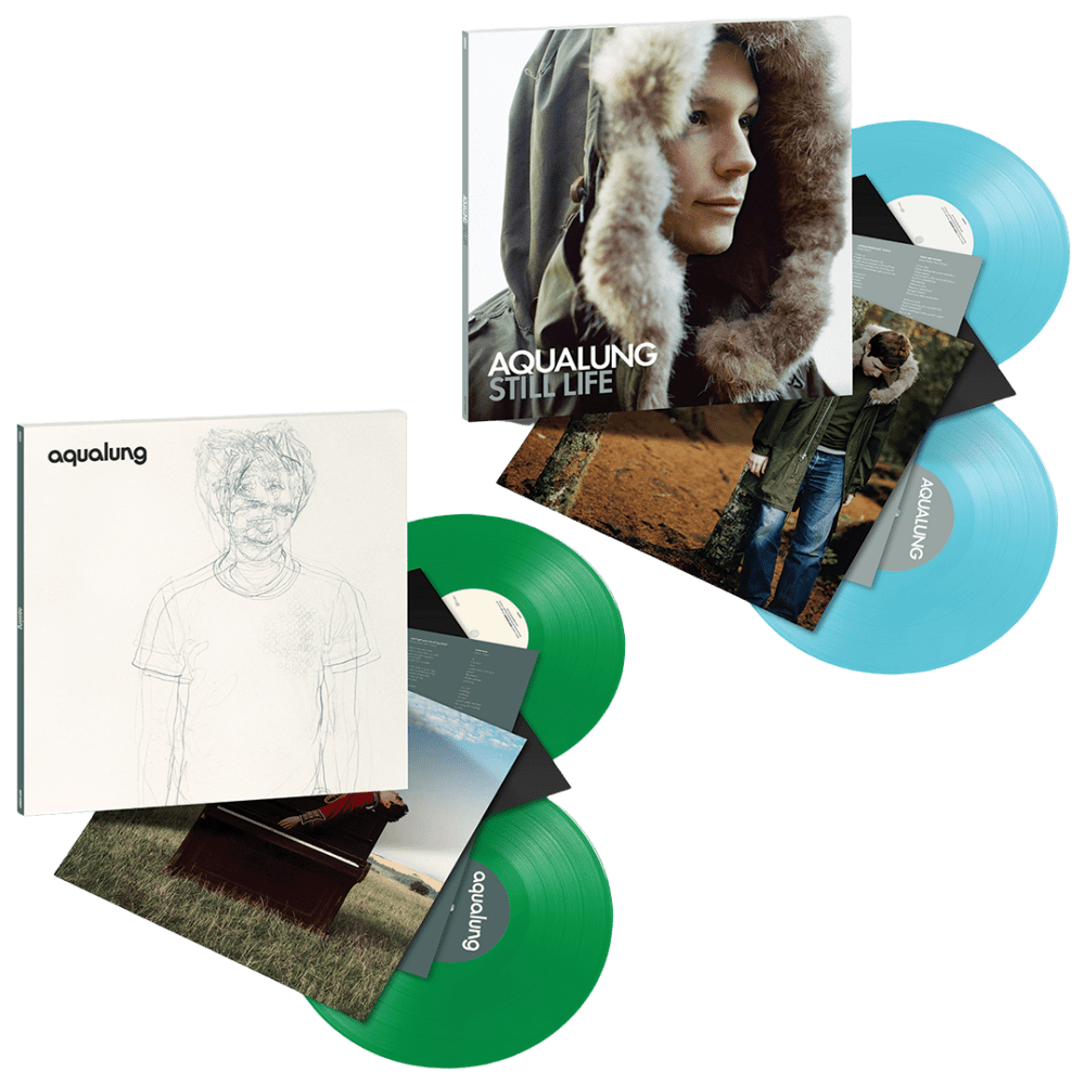 Aqualung Store Exclusive Light Green Colour Vinyl + Still Life Store Exclusive Curacao Colour Vinyl + Signed Art Prints - Aqualung