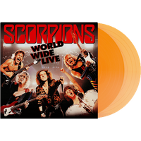 World Wide Live Transparent Orange Double Heavyweight Vinyl - Scorpions