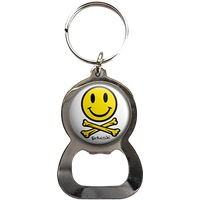 Stainless Steel ' Smiley Logo' Keyring Bottle Opener - Fatboy Slim