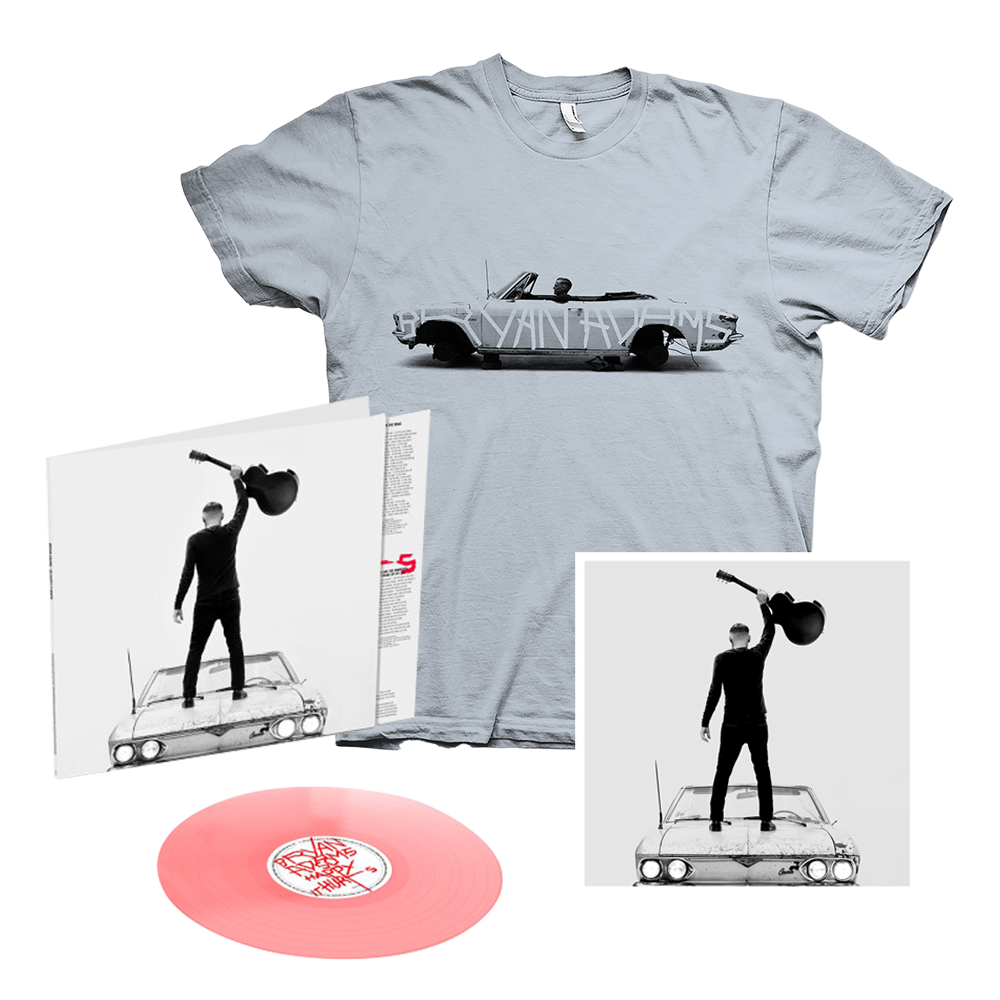 So Happy It Hurts Neon Coral Vinyl (Exclusive) + Car T-Shirt (Includes Signed Print) - Bryan Adams