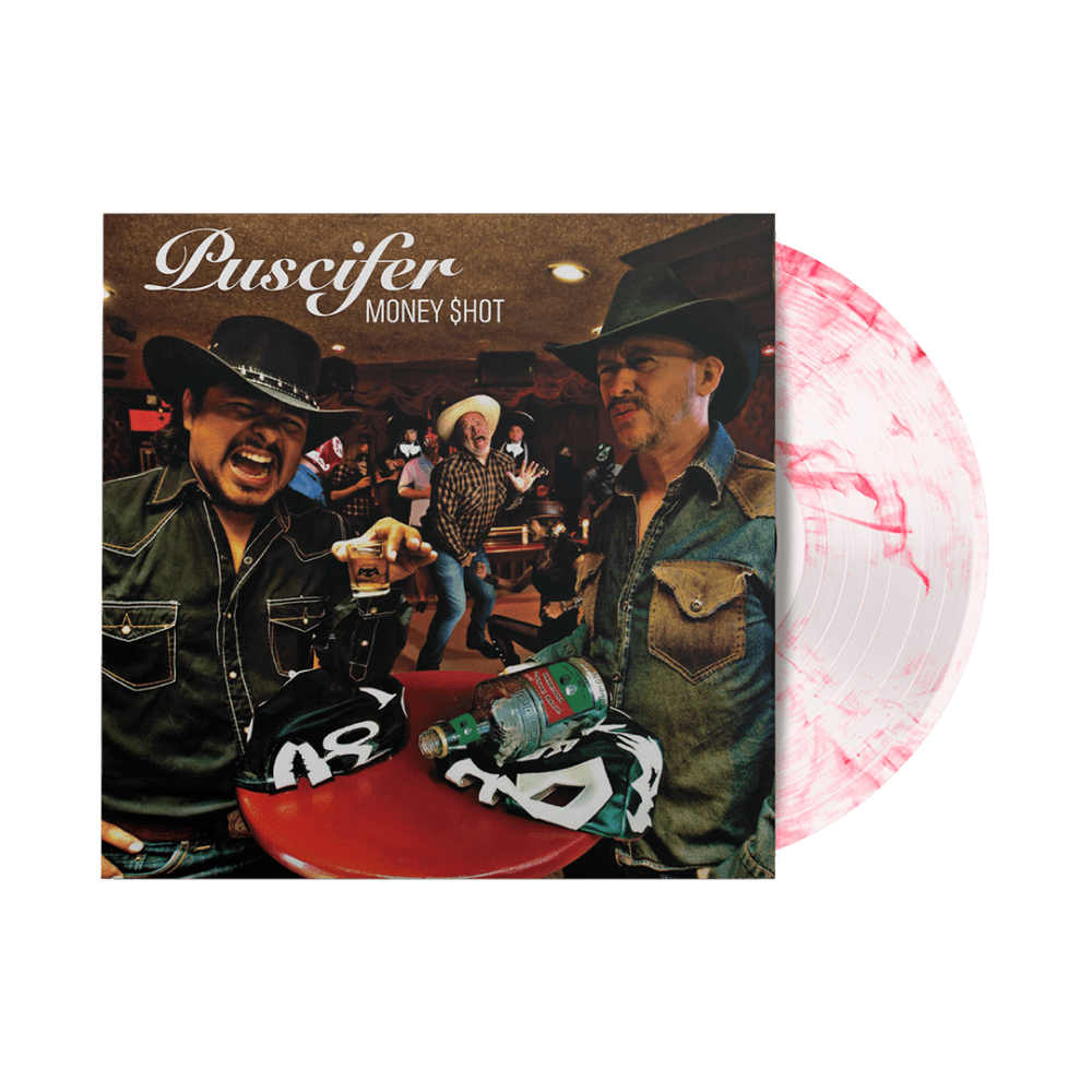 Money Shot White with Red Swirl Vinyl