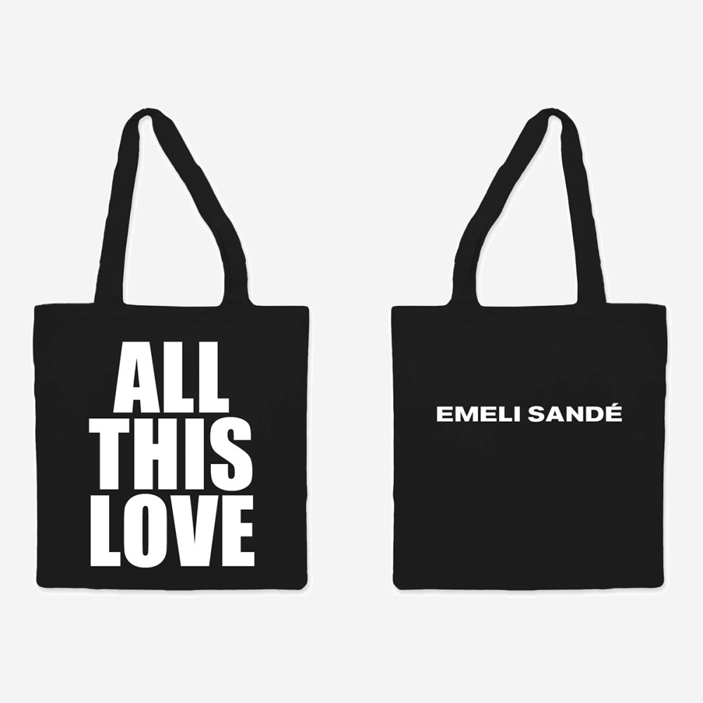 All This Love Black Tote Bag