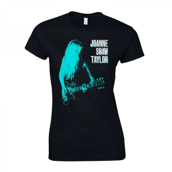 Ladies Green-Blue Guitar T-Shirt