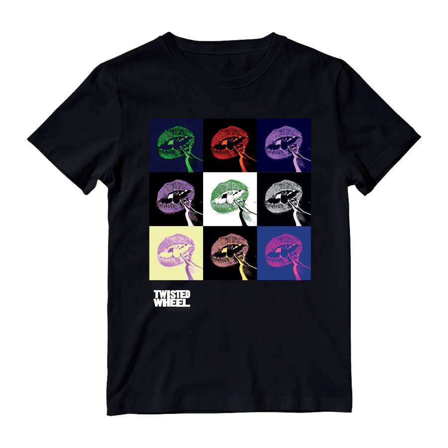 Boxed Lips Black T-Shirt