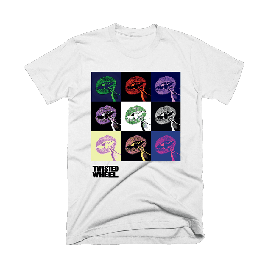 Boxed Lips White T-Shirt