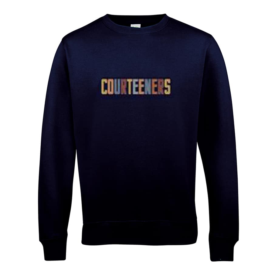 Unisex Navy Blue Sweatshirt With Multi-Coloured Embroidery
