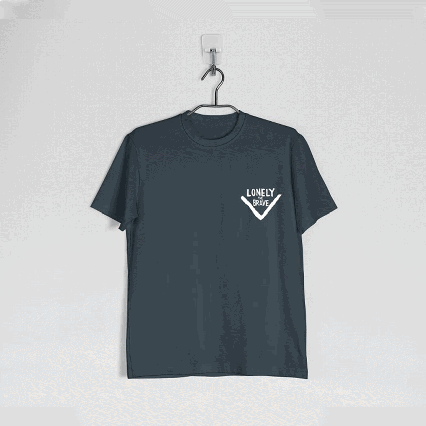 Lonely The Brave Charcoal Logo T Shirt
