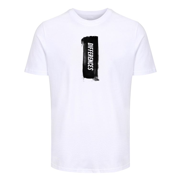 Differences Paint Stripe White T-Shirt