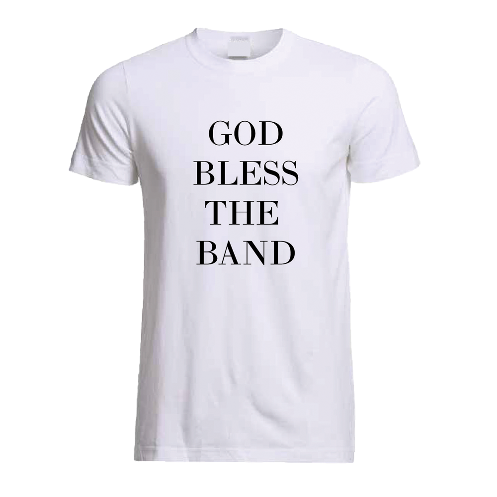 God Bless The Band Text T-Shirt (White)