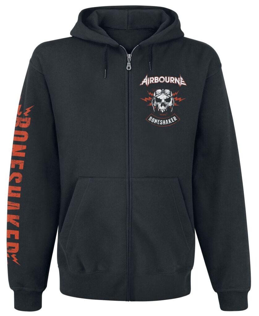 Airbourne Biker Boneshaker Hoodie Jacket black