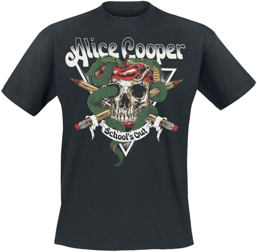 Alice Cooper School's Out Apple T-shirt black
