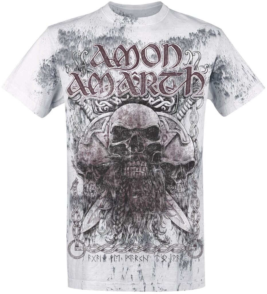 Amon Amarth Beardskulls T-shirt light grey
