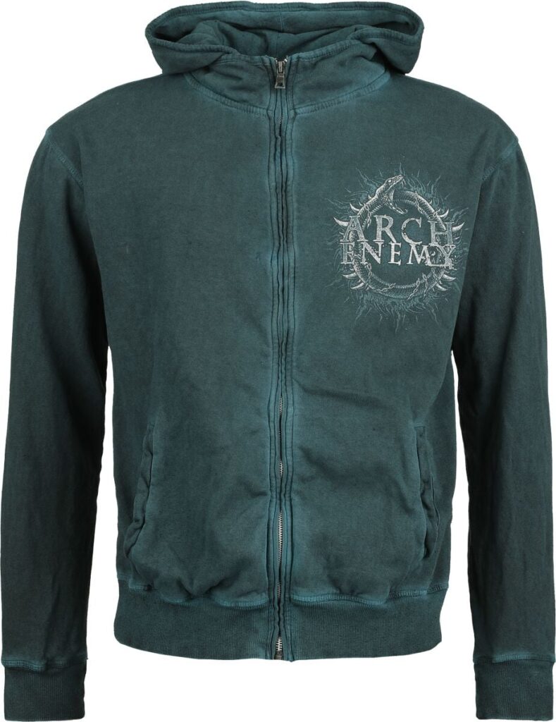 Arch Enemy Will To Power Hoodie Jacket dark green