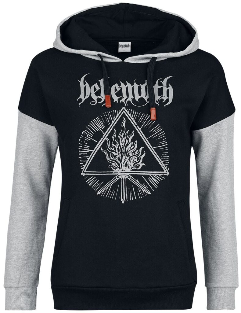 Behemoth Logo Hoodie black mottled grey