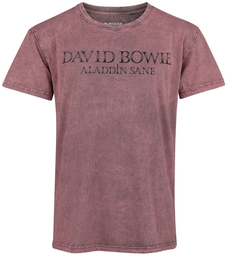 David Bowie Aladdin Sane T-shirt coral