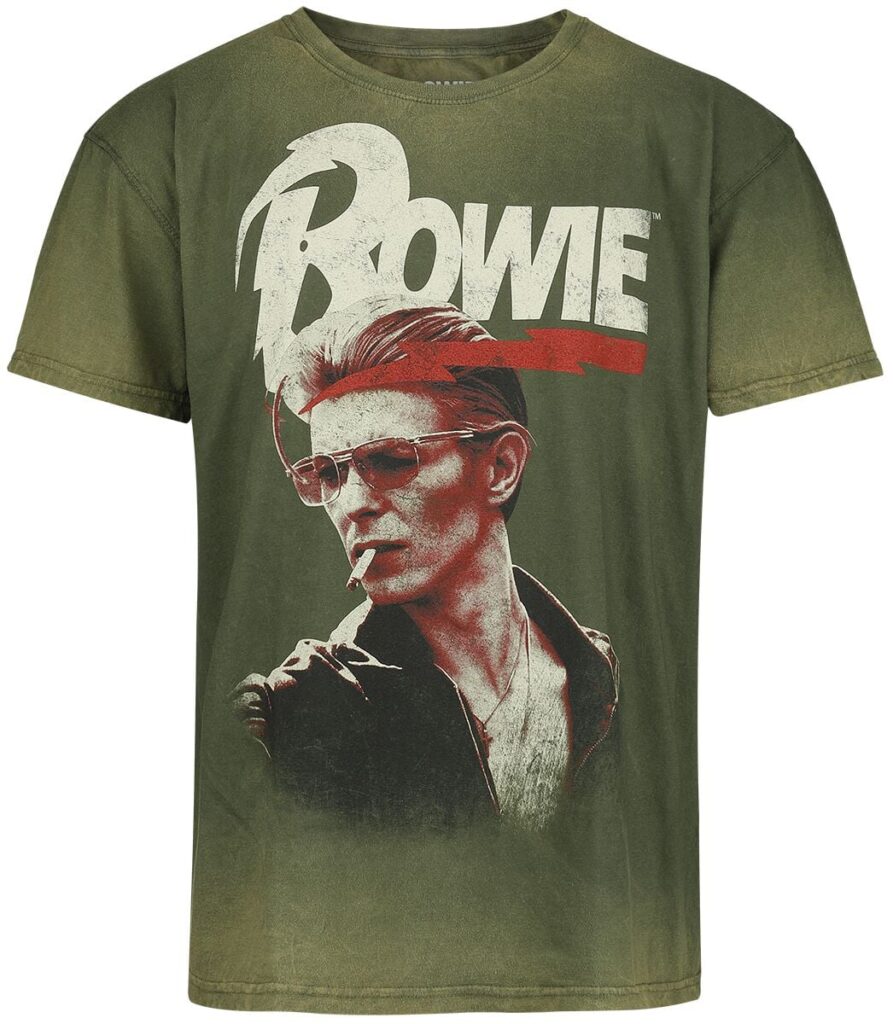 David Bowie Smoking T-shirt green