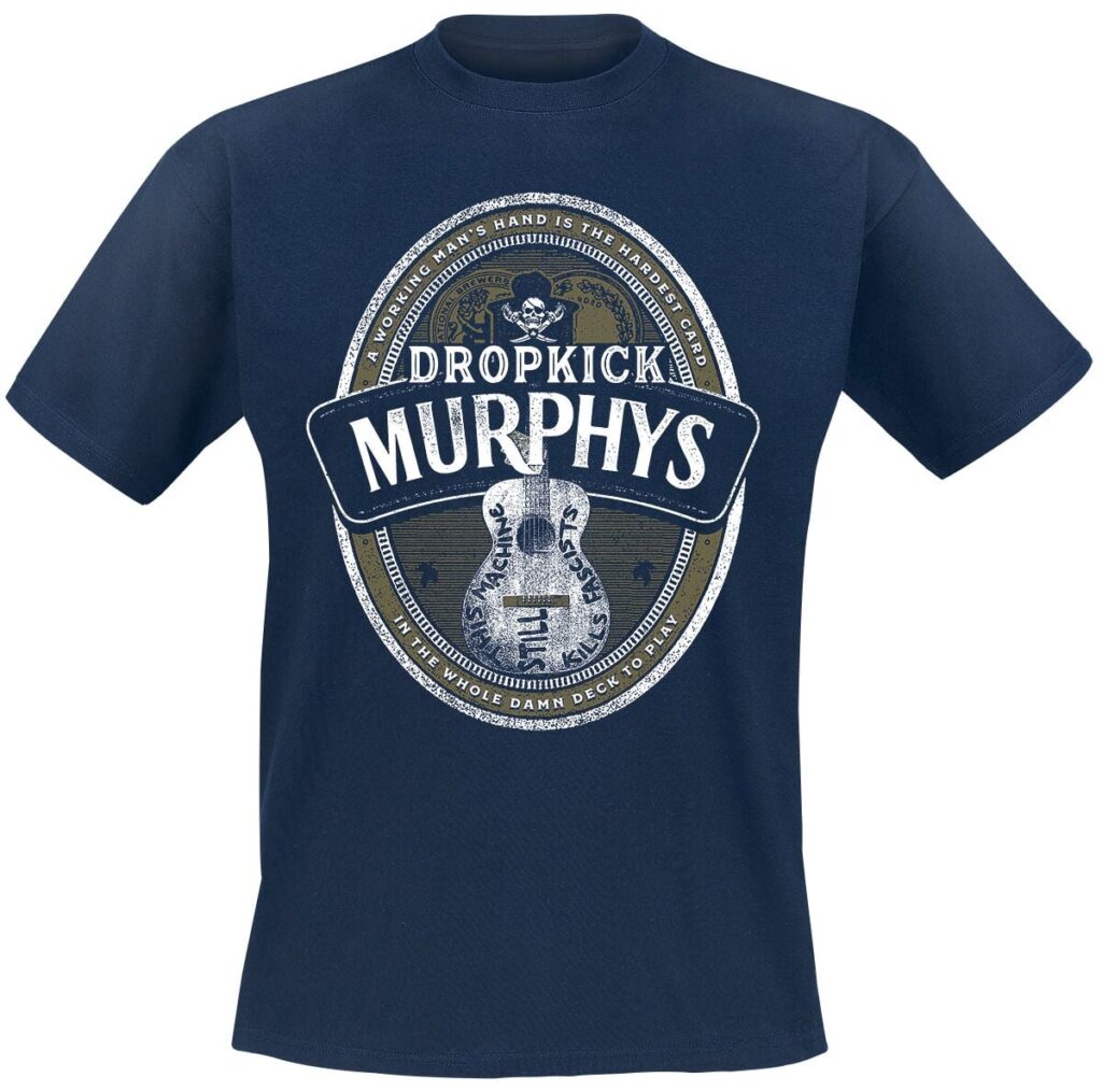 Dropkick Murphys Beer Label T-shirt navy