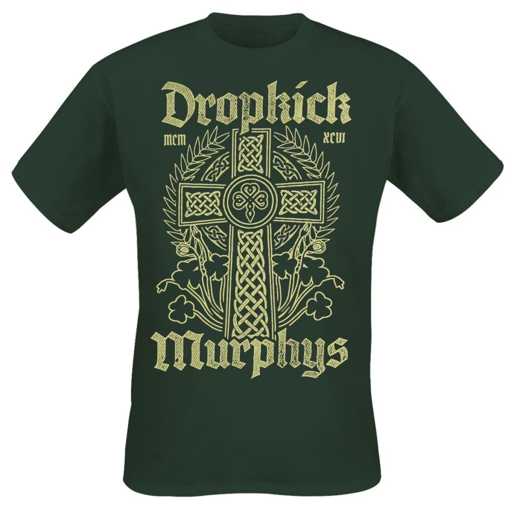 Dropkick Murphys Celtic Cross T-shirt green