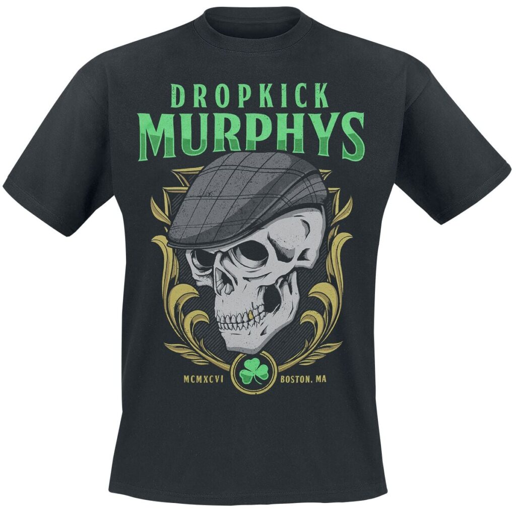 Dropkick Murphys Skelly Skull T-shirt black