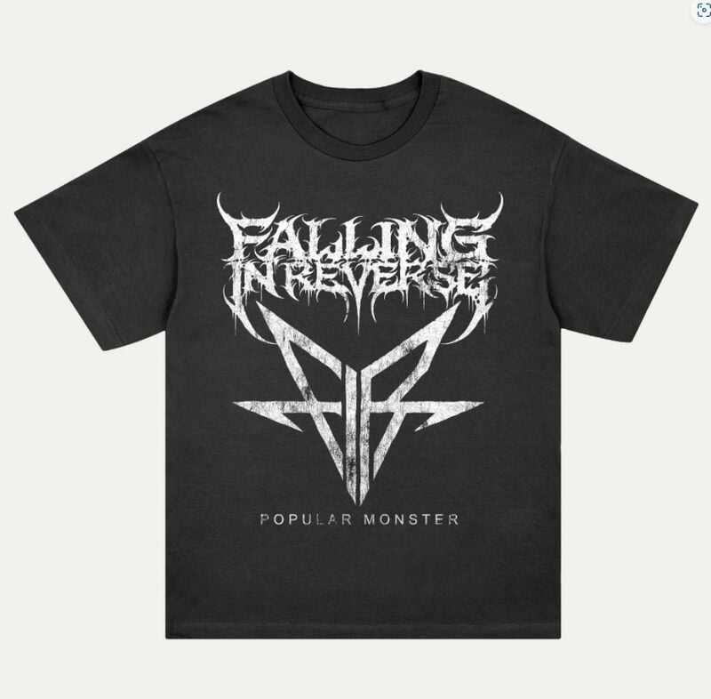 Falling In Reverse Popular Monster Logo T-shirt black