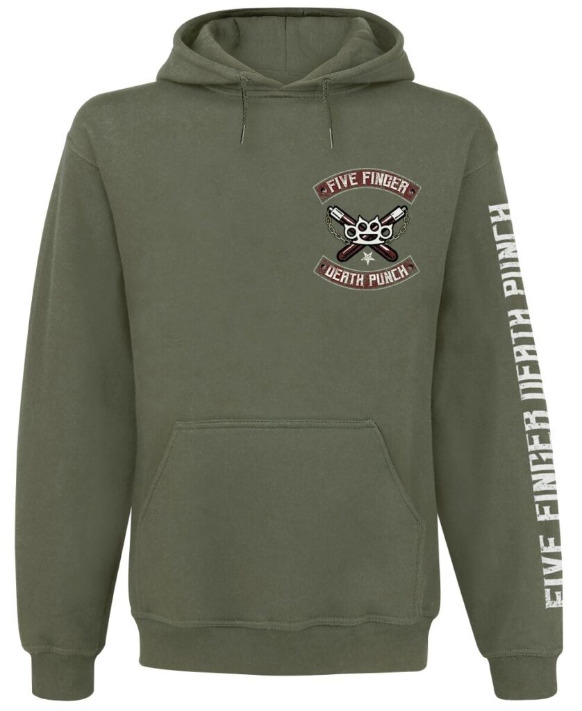 Five Finger Death Punch Bruce Knucklehead Hoodie olive