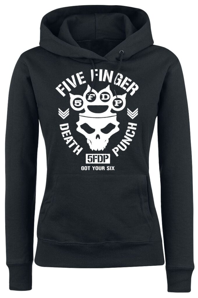 Five Finger Death Punch Skull Knuckles Hoodie black