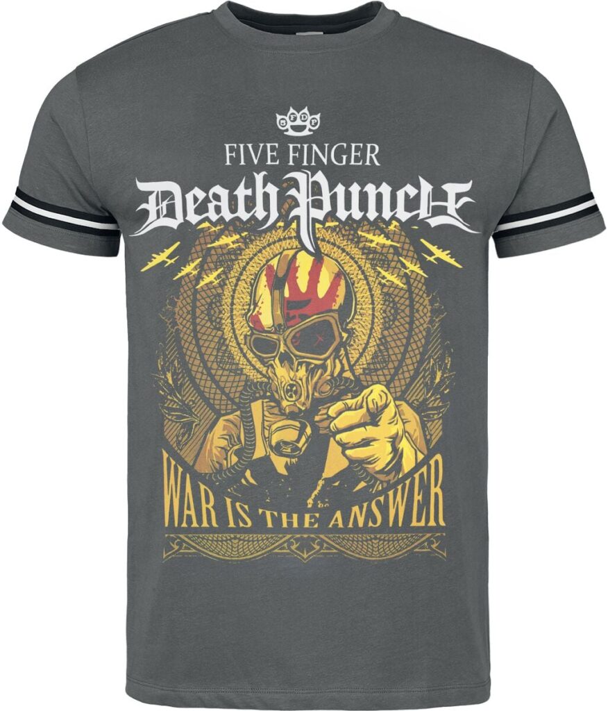 Five Finger Death Punch War Is The Answer T-shirt grey