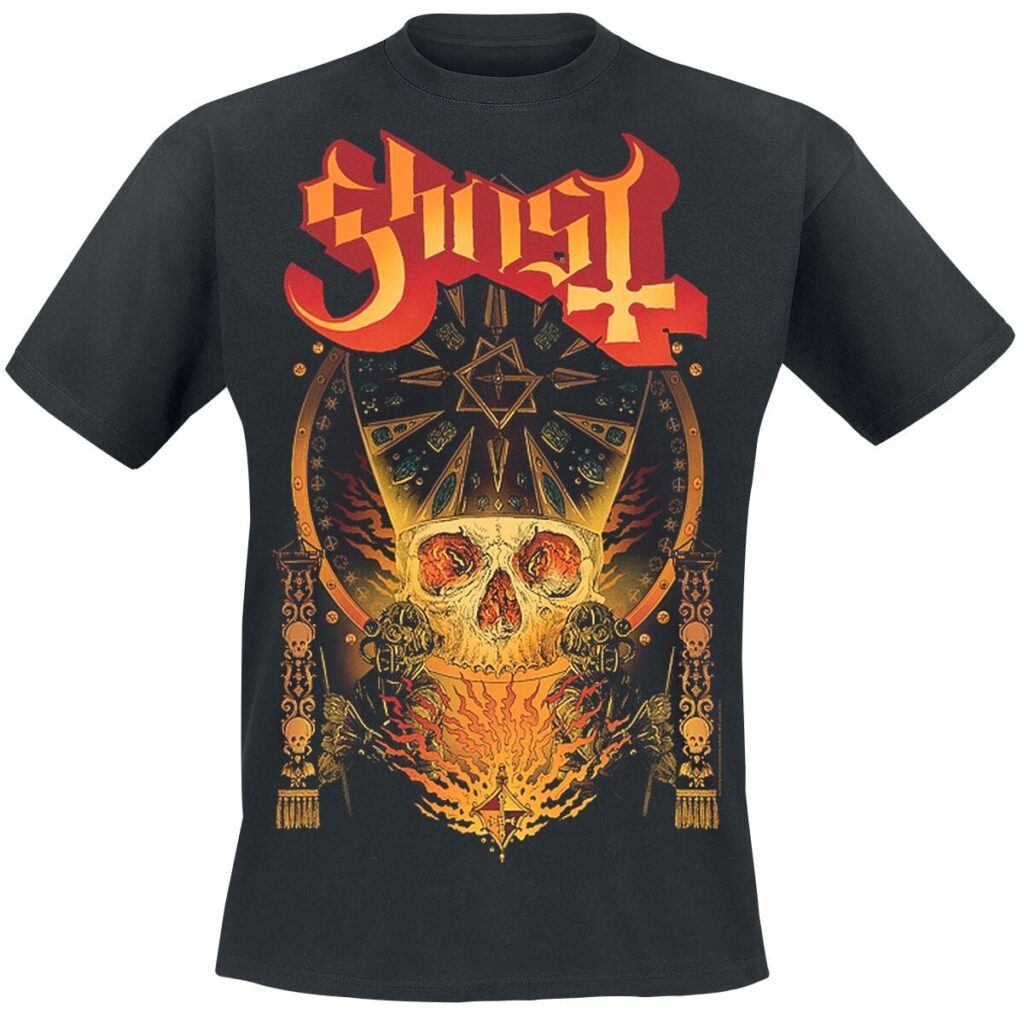 Ghost Papa Flames T-shirt black