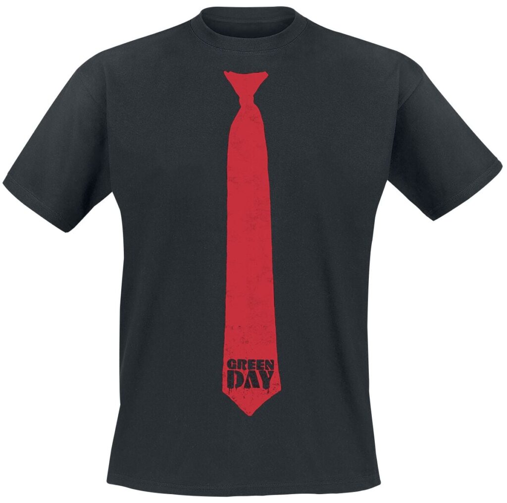 Green Day Tie T-shirt black