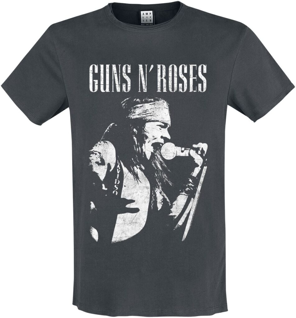 Guns N' Roses Amplified Collection - Axl Live Profile T-shirt charcoal