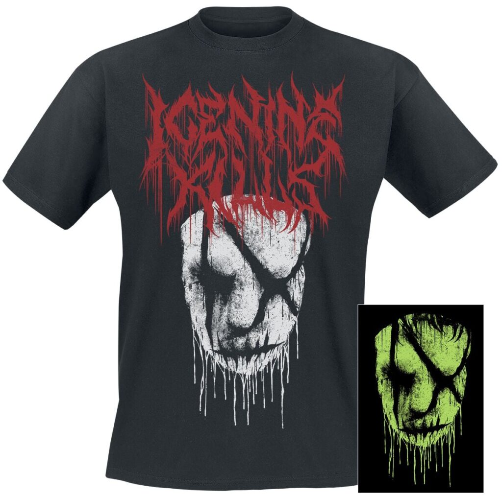 Ice Nine Kills Face - Glow In The Dark T-shirt black