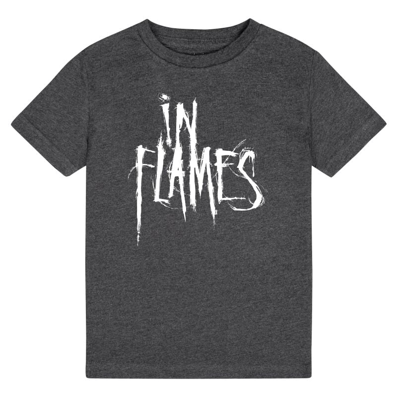 In Flames Metal-Kids - Logo T-Shirt mottled charcoal