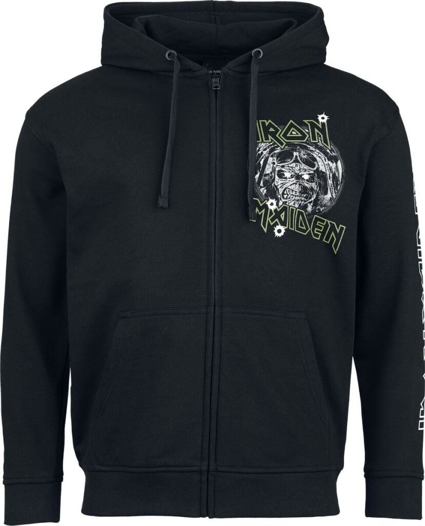 Iron Maiden Aces High Hoodie Jacket black