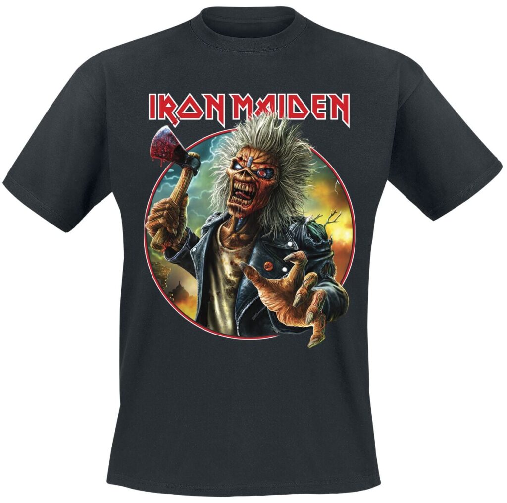 Iron Maiden Axe Eddie Circle T-shirt black