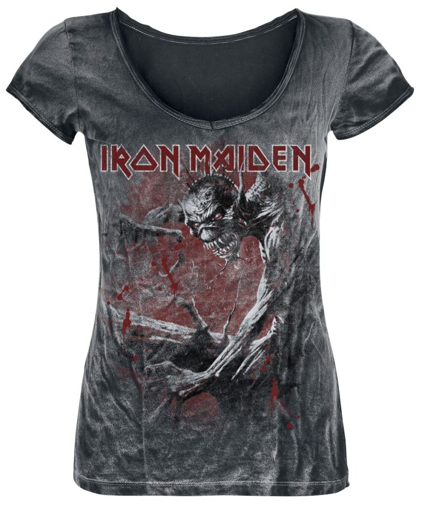 Iron Maiden Fear Of The Dark Vintage T-shirt black used look