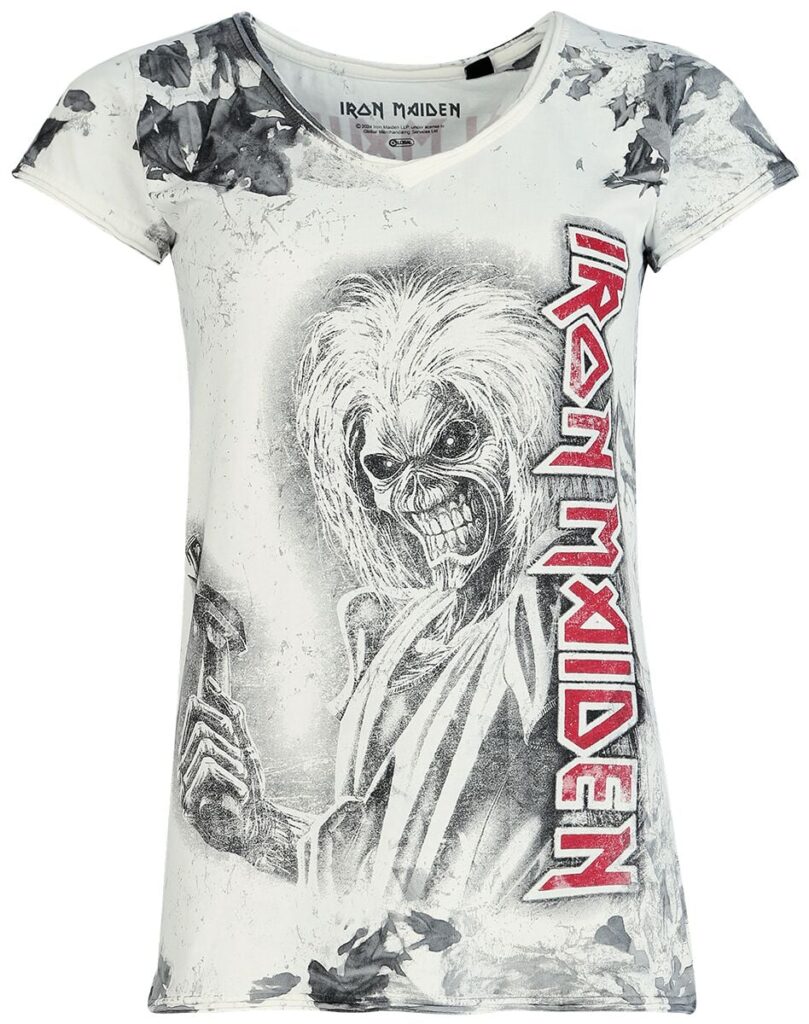 Iron Maiden Killers T-shirt white grey