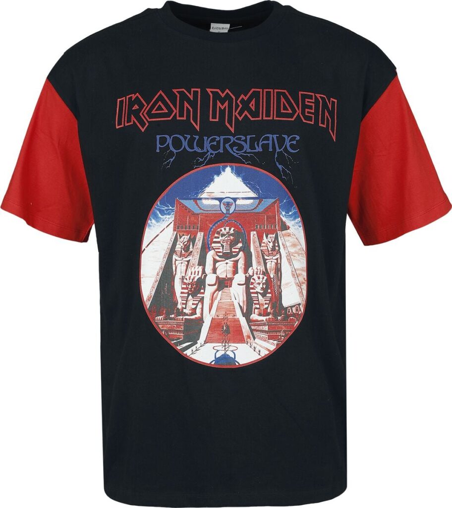 Iron Maiden Powerslave T-shirt black red