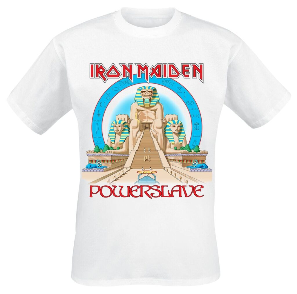Iron Maiden Powerslave World Slavery Tour 1984-1985 T-shirt white
