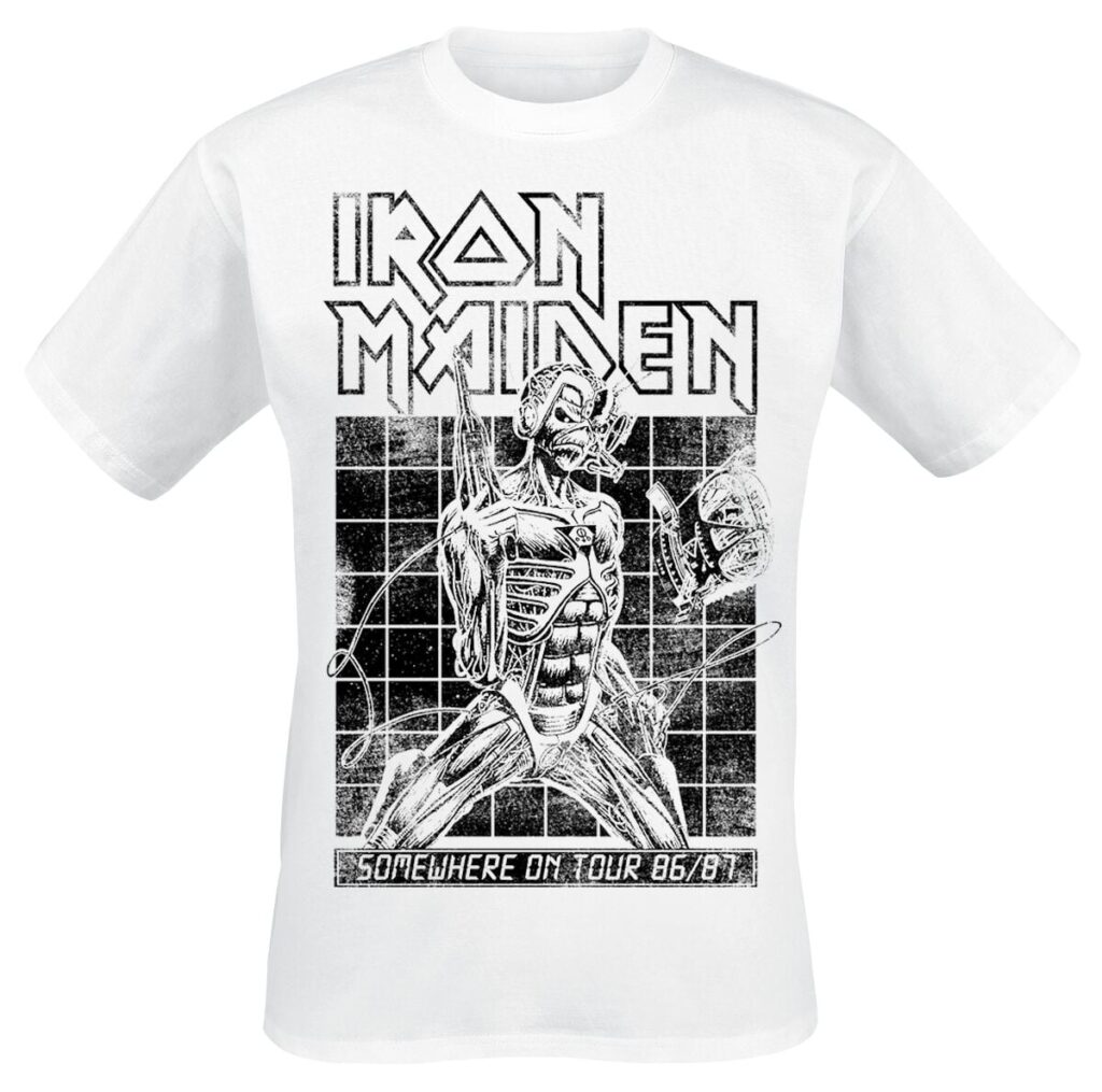 Iron Maiden Sit Tour 86/87 T-shirt white