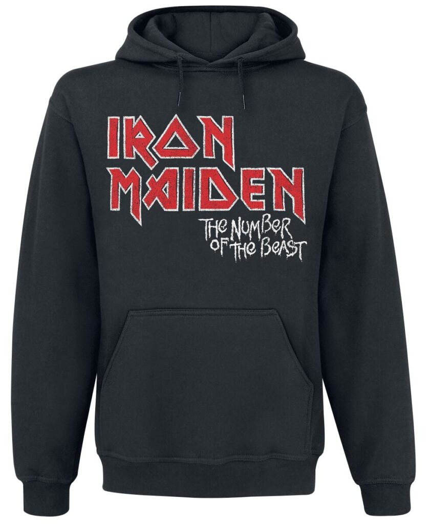 Iron Maiden Vintage Logo Faded Edge Album Hoodie black