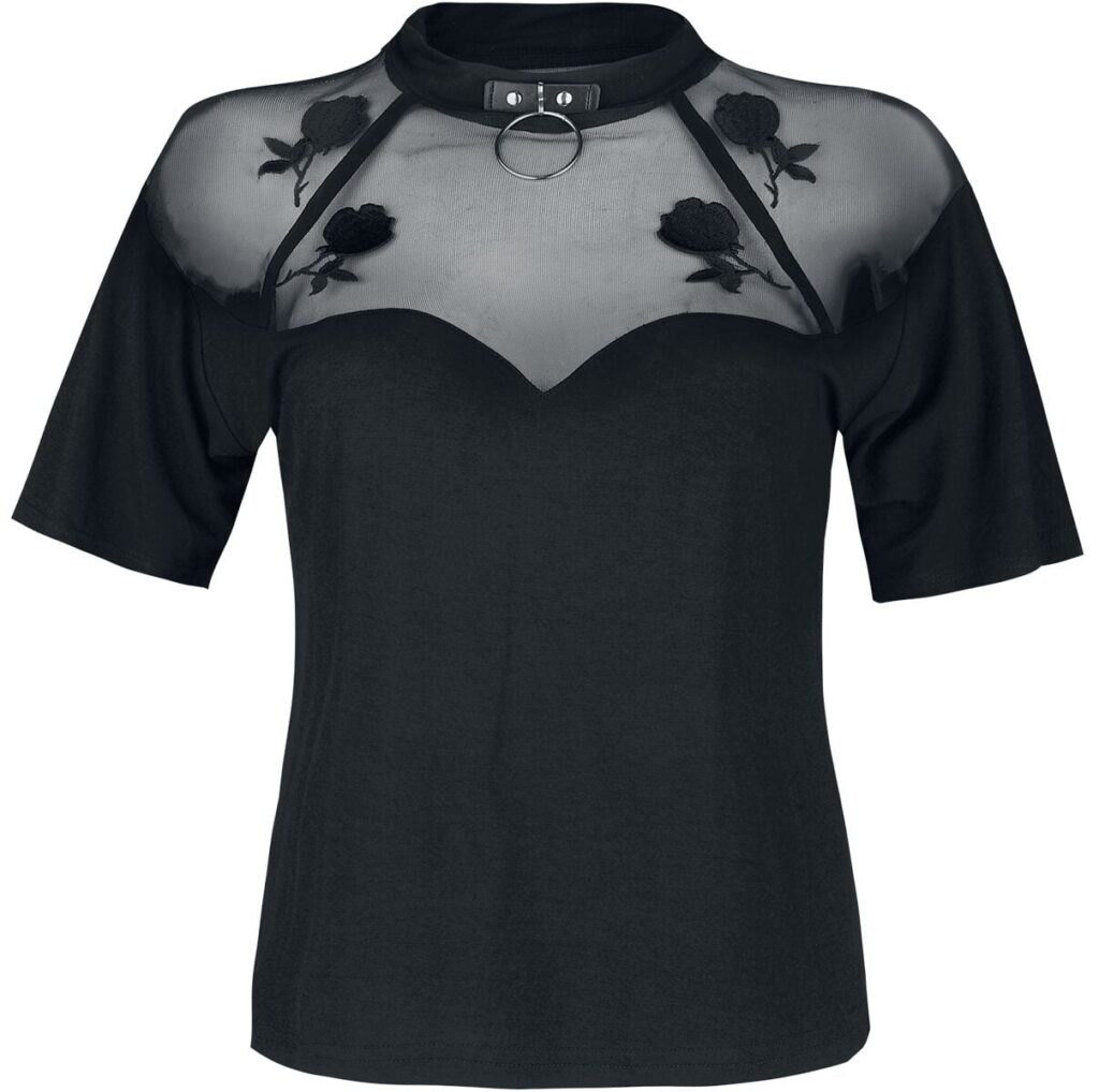 Jawbreaker Rose Garden Mesh Top T-shirt black