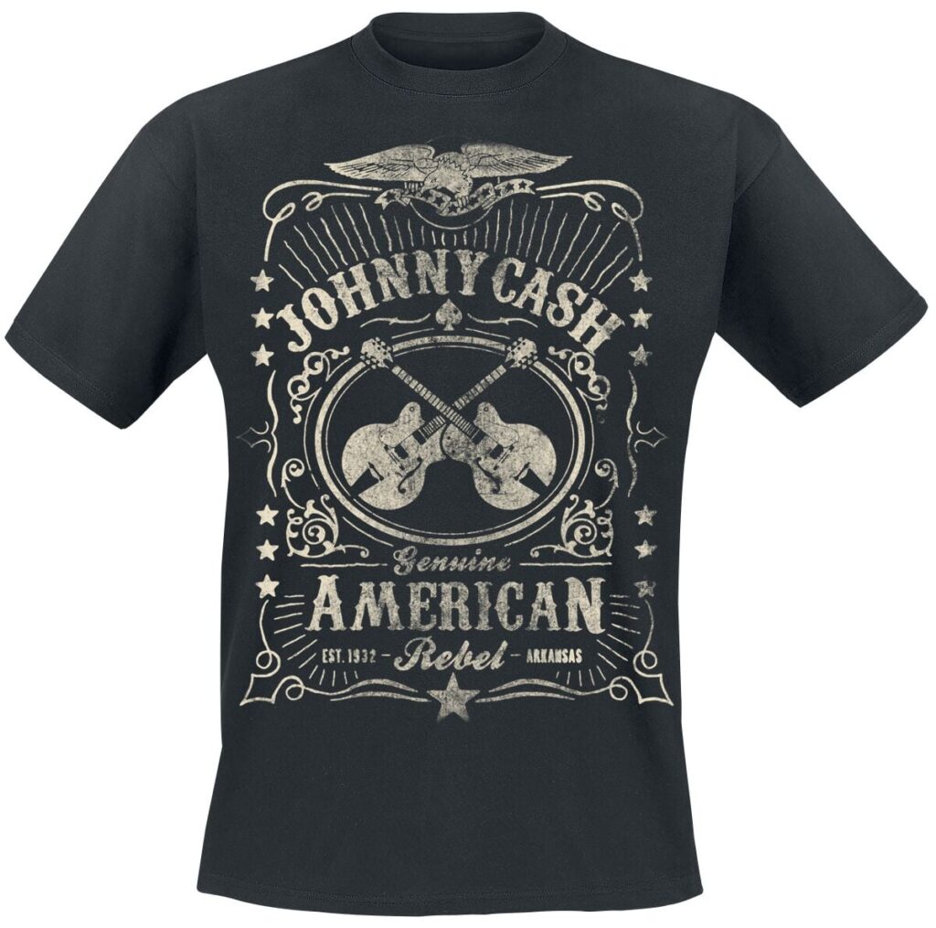 Johnny Cash American Rebel T-shirt black