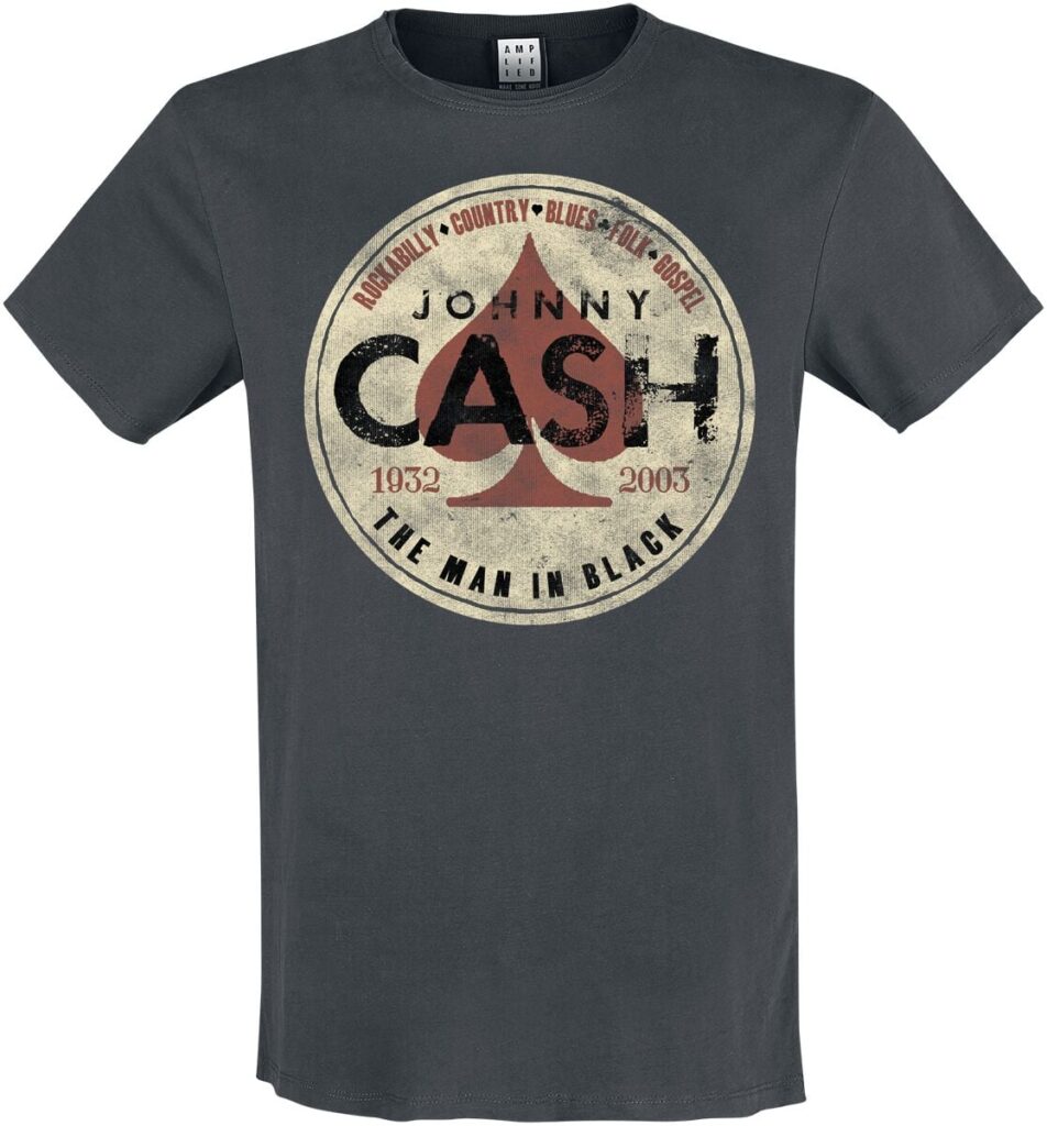Johnny Cash Amplified Collection - The Man In Black T-shirt charcoal
