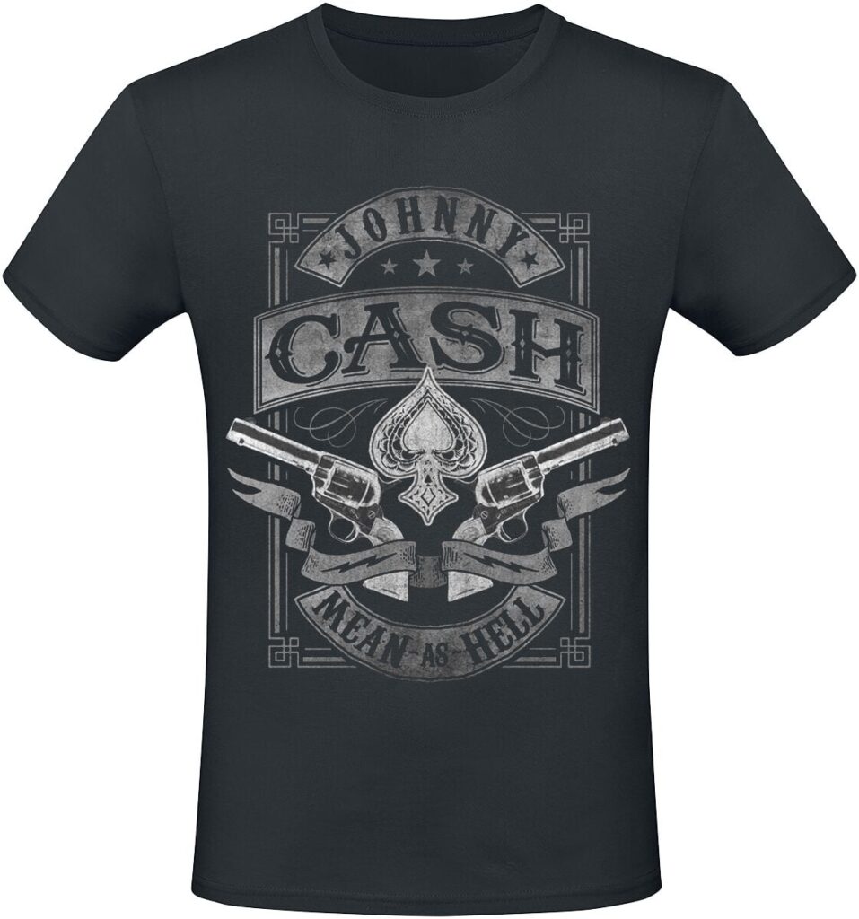 Johnny Cash Mean As Hell T-shirt black