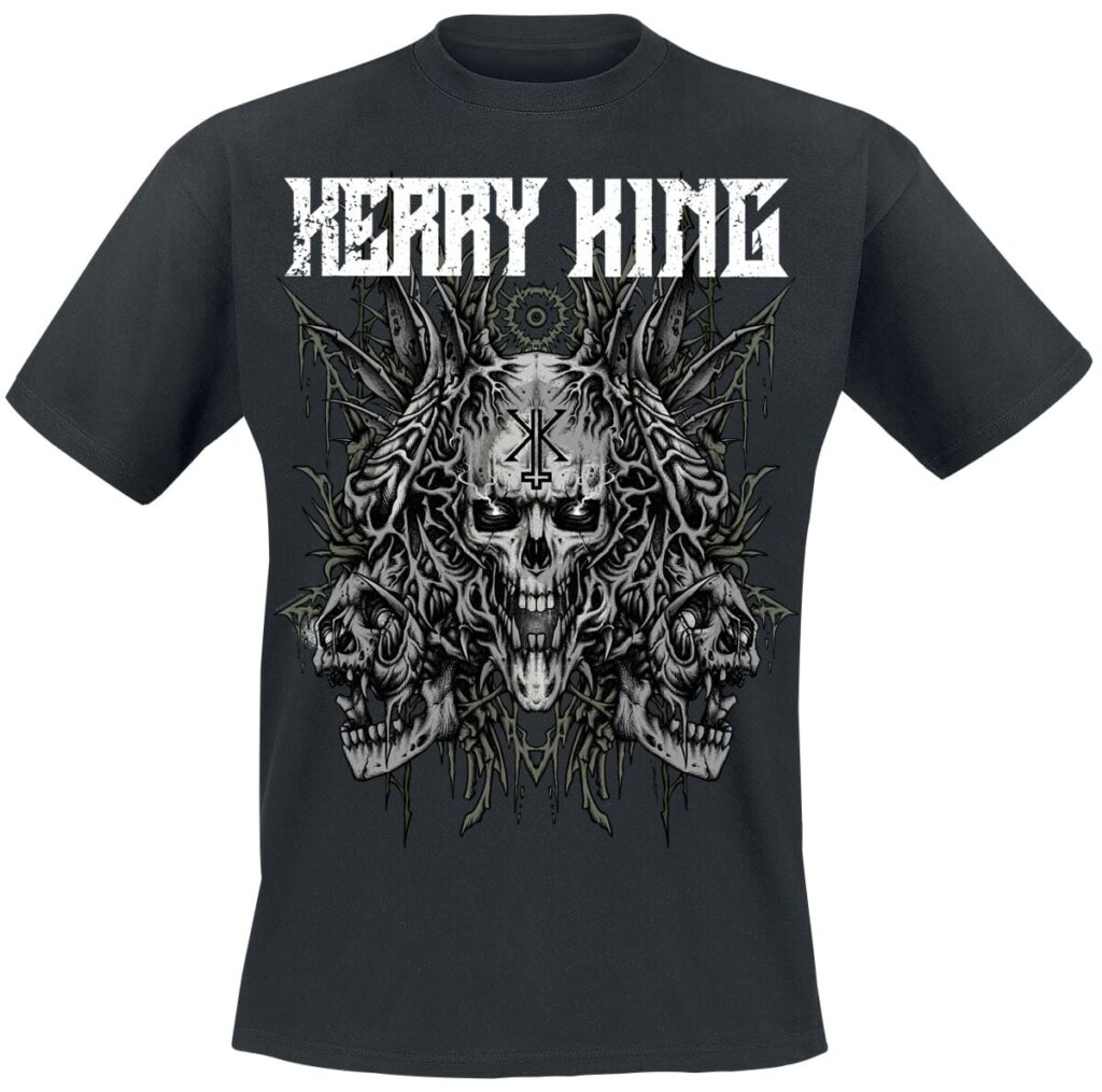 Kerry King Multi Skull Green T-shirt black