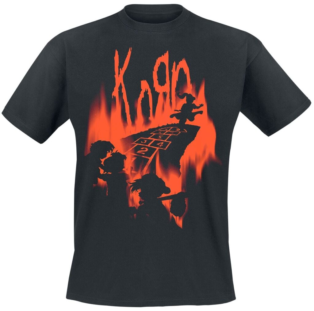 Korn Hopscotch Flame T-shirt black